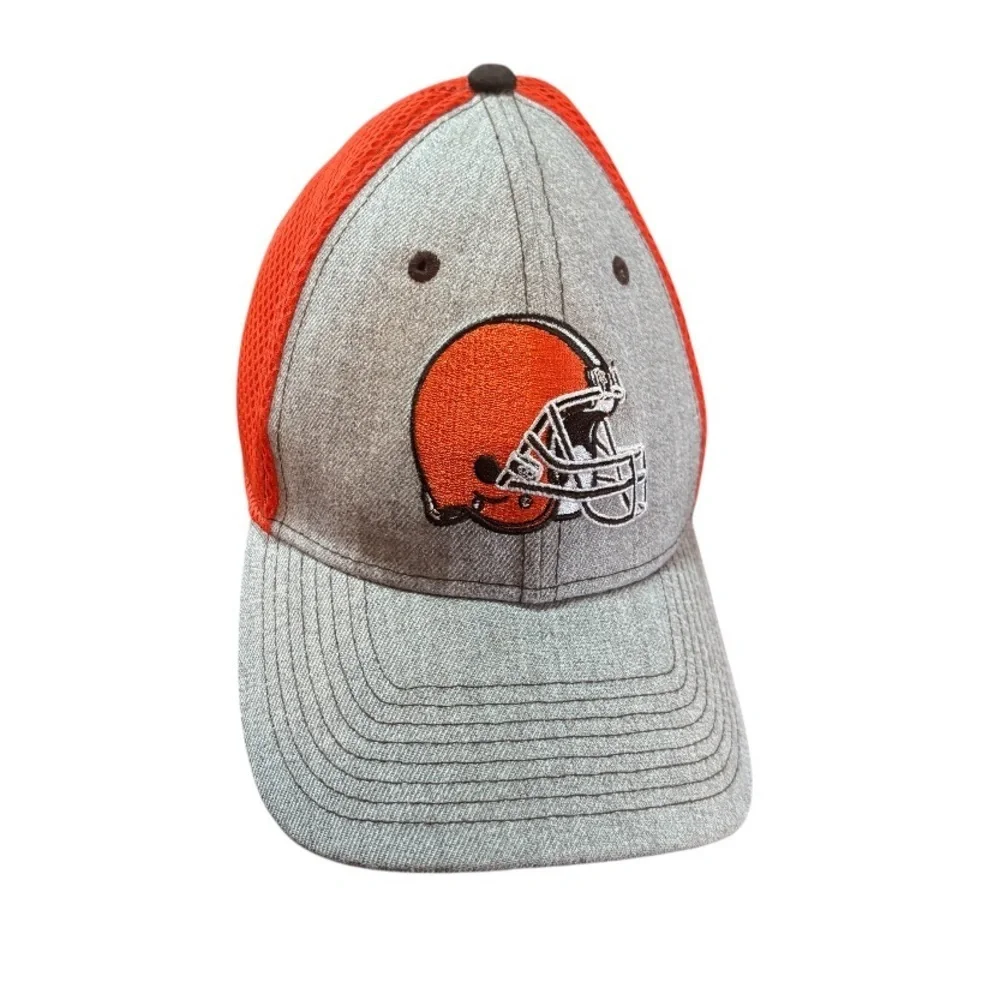 Cleveland Browns Ball Cap Size S/M Flex Orange Gray New Era NFL Hat NWOT